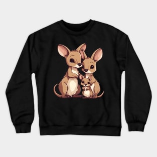 Kangaroo Mum Dad & Cub Crewneck Sweatshirt